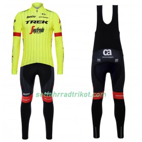 Radbekleidung Radtrikot Langarm + Lang Trägerhose 2018 Trek-Segafredo N002